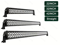 Projecteur de toit LED double rangée de 50 pouces pour voiture, barre longue, haute luminosité, universel