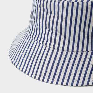 Summer Sun <b>Hat</b> Artistic Striped Flash Diamond Design Wide Brimmed Fisherman Bucket <b>Hat</b> - Product Image 6