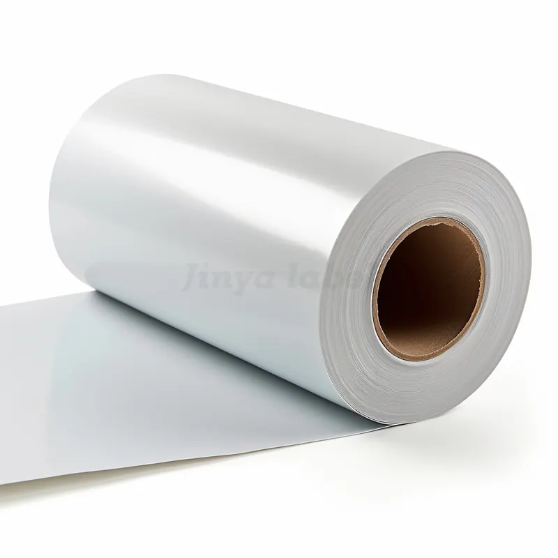 Self-Adhesive Matte Silver PET Label Jumbo Roll For Inkjet Printing 50um PET Face Paper With 60g White Glassine