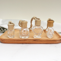 Bouteille vide suspendue réutilisable pour désodorisant de voiture, diffuseur de parfum pour voiture, bouteille en verre réutilisable pour huiles essentielles, pendentif parfumé