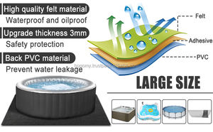 แผ่นรองพื้นอ่างน้ำร้อนคุณภาพสูง รูปทรงสี่เหลี่ยมผืนผ้า ขนาด 75 นิ้ว กันน้ำ กันลื่น ผลิตจากวัสดุ PET เป็นมิตรกับสิ่งแวดล้อม ใช้ในบ้านได้ ซักล้างทำความสะอาดได้ - Product Image 3