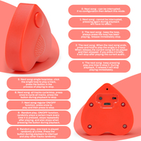 Enregistreur vocal miniature en forme de cœur avec logo personnalisé, module sonore de battement de cœur pour jouet en peluche