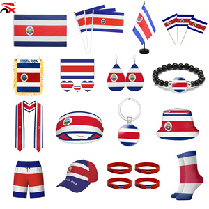 Bandera Nacional de Costa Rica con Flecos para Colgar, Mini Bandera Patriótica para Eventos Deportivos con Borla Dorada, Venta al Por Mayor - Product Image 6