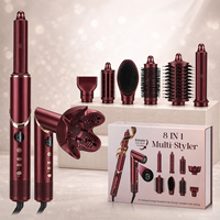 Ensemble de brosses multi-styler professionnelles pour salon, rotation automatique, moteur sans balais 110 000 tr/min, sèche-cheveux volumateur en alliage d'aluminium 1400 W