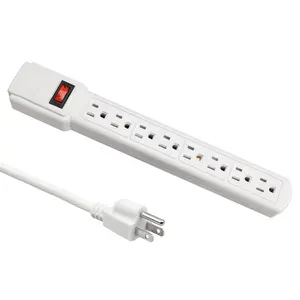 USA Standard 8 Outlet Surge Protector Power Strip with On/Off Switch, Power Socket with 10-Foot Cord, 750 Joules