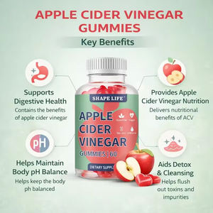 Gomitas Probióticas de Vinagre de Sidra de Manzana Orgánico, Golosinas para Adultos, Suplemento de Marca Privada OEM, Venta al Por Mayor - Product Image 3