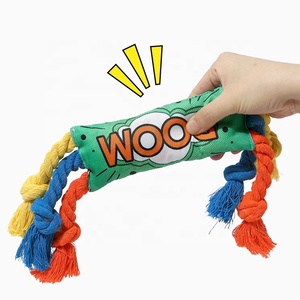 Juguete de Cuerda de Algodón Resistente para Perros con Sonido, Diseño <span class=keywords><strong>BOOM</strong></span>, Juguete Masticable para Cachorros - Product Image 4
