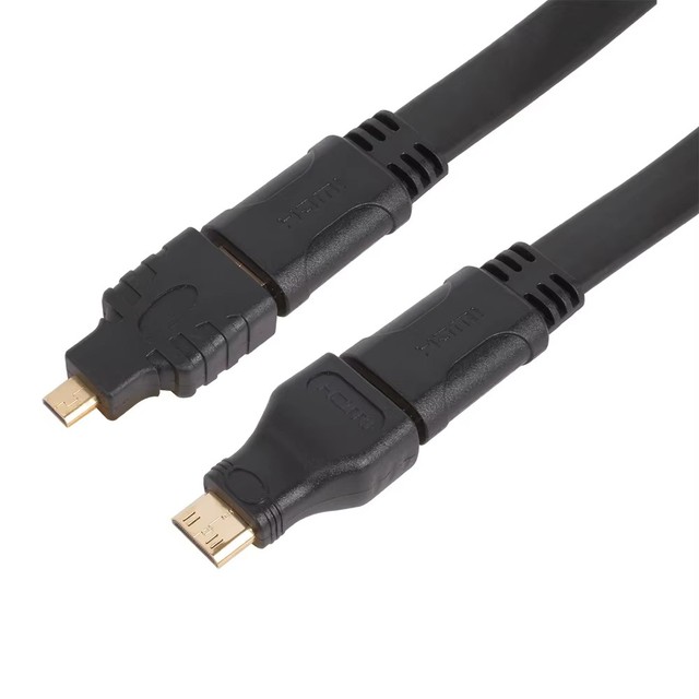 High Speed Flat for 2.0 Cable 4K 60Hz 18Gbps Ethernet 24K Gold Plated PVC Jacket Home Theater Projector 2m/3m