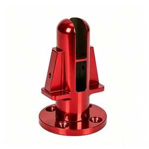 Soporte de Suelo con Base Redonda de Acero Inoxidable Mecanizado por CNC para Paneles de Vidrio de Piscina y Baño - Product Image 3