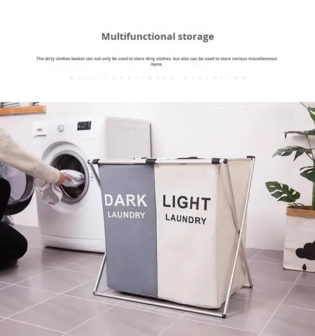 Bamboo Frame Sustainable Modern Foldable Waterproof Glossy Rectangle Portable Clothing Organizer