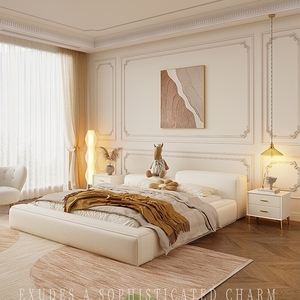 Sang Trọng Da Cao Cấp Mềm Bọc Khung Giường Vua Kích Thước Nội Thất Phòng Ngủ Với Đầu Giường Thoải Mái Thiết Kế - Product Image 6