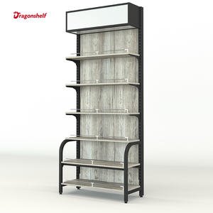 Dragonshelf Ajustable tienda <span class=keywords><strong>de</strong></span> conveniencia estantes usados Venta caliente góndola <span class=keywords><strong>de</strong></span> madera metal Supermercado Estantería - Product Image 2
