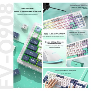 Lvkidron giá bán buôn Bàn phím chơi game bó combos Clavier chống bóng đa phương tiện Knob cho Máy Tính Xách Tay PC Gamer - Product Image 4