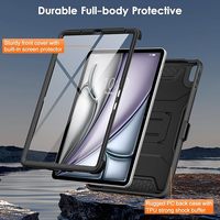 Coque pour iPad Air 5e/4e génération 10.9 pouces (2022/2020), housse de protection intégrale mince et robuste avec protecteur d'écran et béquille