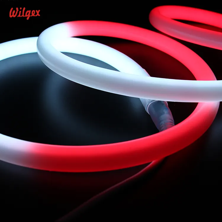 CE Programmable 360 degree round Dia 18mm neon flex Stage light led ribbon Pixel RGB 5050 SPI DMX WS2811 Strip Tape