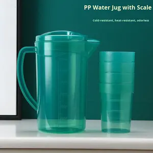 <span class=keywords><strong>Pichet</strong></span> à eau en plastique transparent de 2 L avec gobelet, <span class=keywords><strong>pichet</strong></span> à jus/limonade d'été, <span class=keywords><strong>pichet</strong></span> à thé pour la maison - Product Image 3