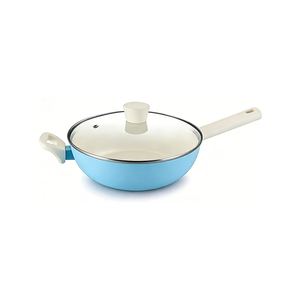 Poêle à frire antiadhésive en céramique et <span class=keywords><strong>aluminium</strong></span> personnalisable en usine, poêle à omelettes, batterie de cuisine en pierre, poêle de chef, <span class=keywords><strong>sans</strong></span> <span class=keywords><strong>PFOA</strong></span>, compatible induction - Product Image 3