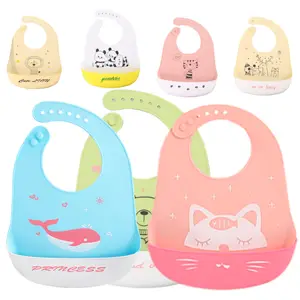 Venta caliente protección del medio ambiente no tóxico impermeable se puede personalizar babero de bebé de silicona de grado alimenticio impreso - Product Image 1