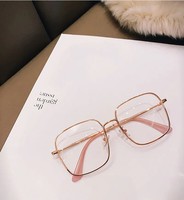 Lunettes de Myopie à Monture Carrée en Métal avec Ornements en Cristal pour Femme, Anti-Lumière Bleue, Verres Transparents