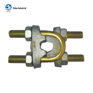 Abrazadera Doble para Sillín con Doble Perno en U de Acero Maleable Fundido, Templado y Recubierto de Zinc para Seguridad de Cables Metálicos - Product Image 1