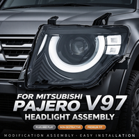 Pour Mitsubishi Pajero V97 07-21, ensemble de phares V87V93, lentille LED modifiée, feux de jour, 50W 5000K 4000 Lm