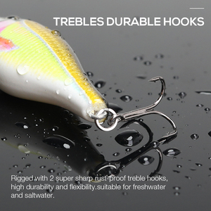 VTAVTA Vente en gros de leurres Wobbler Magnet Bass Crankbait 8.2cm 11g Leurres de pêche avec une bouche plate - Product Image 3