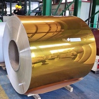 Plaques d'aluminium polies effet miroir doré, épaisseur 0,5 mm, utilisées comme matériaux décoratifs