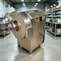 Industriële groentesnijmachine voor gember, aardappel, groene raap, wortel, banaan, 150-600 kg/uur, geschikt voor het snijden en raspen van gember, aardappel en wortel.