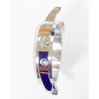 Boîtier de montre-bracelet en acier inoxydable 316L argenté et doré de 42mm pour saphir chronographe automatique ETA VALJOUX 7750
