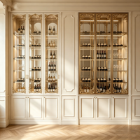 Meuble de salon modulaire en bois massif, moderne, durable et écologique, avec 5 tiroirs et compartiments