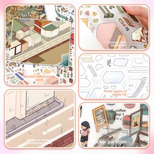 Autocollants Paysage Style Nordique Yilan Cartoon Grande Taille Scène Miniature 3D DIY Anti-Stress pour Agenda - Product Image 4