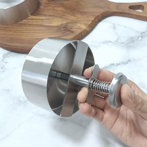 Amz Hot Wholesale 304 Acier inoxydable Burger Viande Presse Bois <span class=keywords><strong>Moule</strong></span> Patty Outil pour BBQ Cuisine <span class=keywords><strong>Steak</strong></span> Outil - Product Image 4