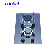 Design Oem 600mm acier inoxydable nettoyage facile pièces de plaque de cuisson à gaz en fonte plaque de cuisson à gaz 2 brûleurs Table Top cuisinière à gaz
