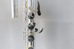 Flûte basse professionnelle Cupronickel argent Platet C Offset G français pointu clé bras ébène main gauche <span class=keywords><strong>Support</strong></span> béquille flûte basse - Product Image 2