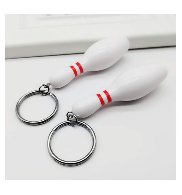 4 Portachiavi Mini Bowling 3D Con Palla E Birillo – Regalo Simpatico Per Bambini E Adulti - 2