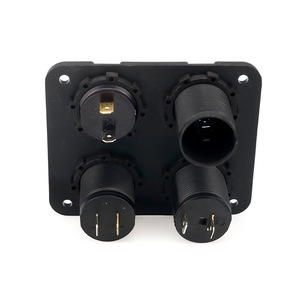 <b>USB</b> Fast Charging Indicator Panel 4 Hole Voltmeter <b>Switch</b> Combination For RV Yacht Automobile Single Phase 600V 100A IP65 ABS - Product Image 2