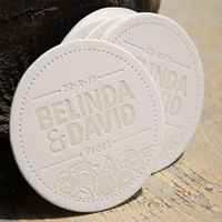 Sous-verres en papier personnalisés avec logo, vente en gros, sous-verres vierges et imprimés pour événements