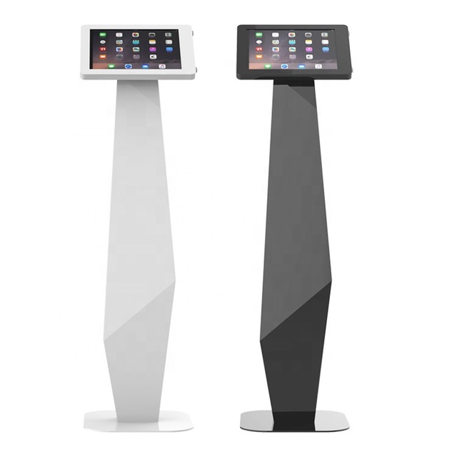 Metal Rotate Floor Stand for iPad Pro 12.9 13 Inch Air Tablet Stand Exhibition Anti Theft Kiosk with Dual Locks