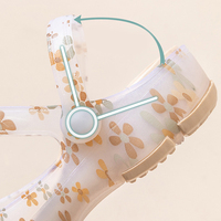 Sabots imprimés pour femmes, nouvelle collection été, plateforme antidérapante, chaussures en gelée avec embout, pantoufles et sandales en plastique, chaussures en gelée