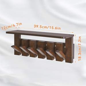 Perchero de Pared OEM de Diseñ<span class=keywords><strong>o</strong></span> Moderno, Ganchos Ocultos, Panel de Chapa de Madera de Roble Sólido, Perchero de Pared - Product Image 2