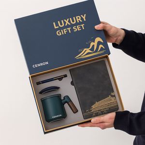Caja de Regalo de Lujo con Artículos de Papelería y Bebidas para Ejecutivos - Cuaderno Personalizado, Taza Premium, Logotipo Personalizado para Empresas - Product Image 5