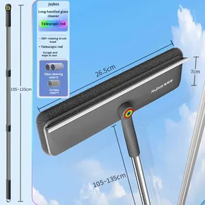 Dụng cụ làm sạch cửa sổ bằng thép không gỉ mới của jiabanshou Dụng cụ cạo nước ba trong một đa năng tay cầm dài - Product Image 6