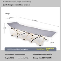 Lit pliant portable Oxford Design moderne Tissu léger avec matelas amovible pour salon ou camping