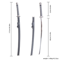 Épée de samouraï Elden Ring Moonveil Grey Scabbard non affûtée, accessoire de cosplay, objet de collection, cadeau, vente en gros (stock US)