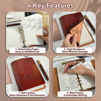 Ensemble cadeau promotionnel d'entreprise personnalisé, couverture de carnet en cuir PU A4/A5/A6, agenda, carnet de sublimation avec logo imprimé, cadeau