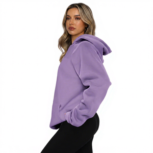 Sweat-shirts surdimensionnés pour femmes, pull en polaire 100% coton 300 g/m², tenues pour filles, mode, épais, confortables, élégants, pour femmes - Product Image 4