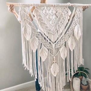 Bonne Qualité Chaude Plume Personnalisé Beauté Coton Grande En <span class=keywords><strong>Macramé</strong></span> Fait Main Motifs Décoration Murale Suspendue - Product Image 2
