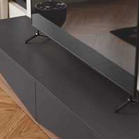 Meuble TV moderne de haute qualité pour salon, console multimédia bicolore avec 2 tiroirs, mobilier de maison élégant et écologique en bois