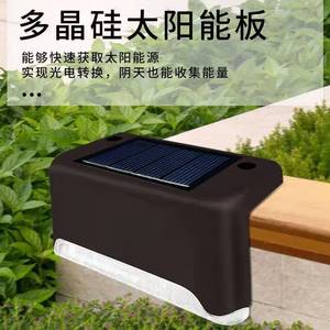 Lampe solaire d'extérieur pour escaliers de jardin avec LED pour clôture de cour, balustrade, usage décoratif en cascade - Product Image 2