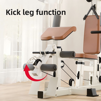 Station de musculation tout-en-un avec système de poulies et blocs de poids, équipement de fitness multifonctionnel